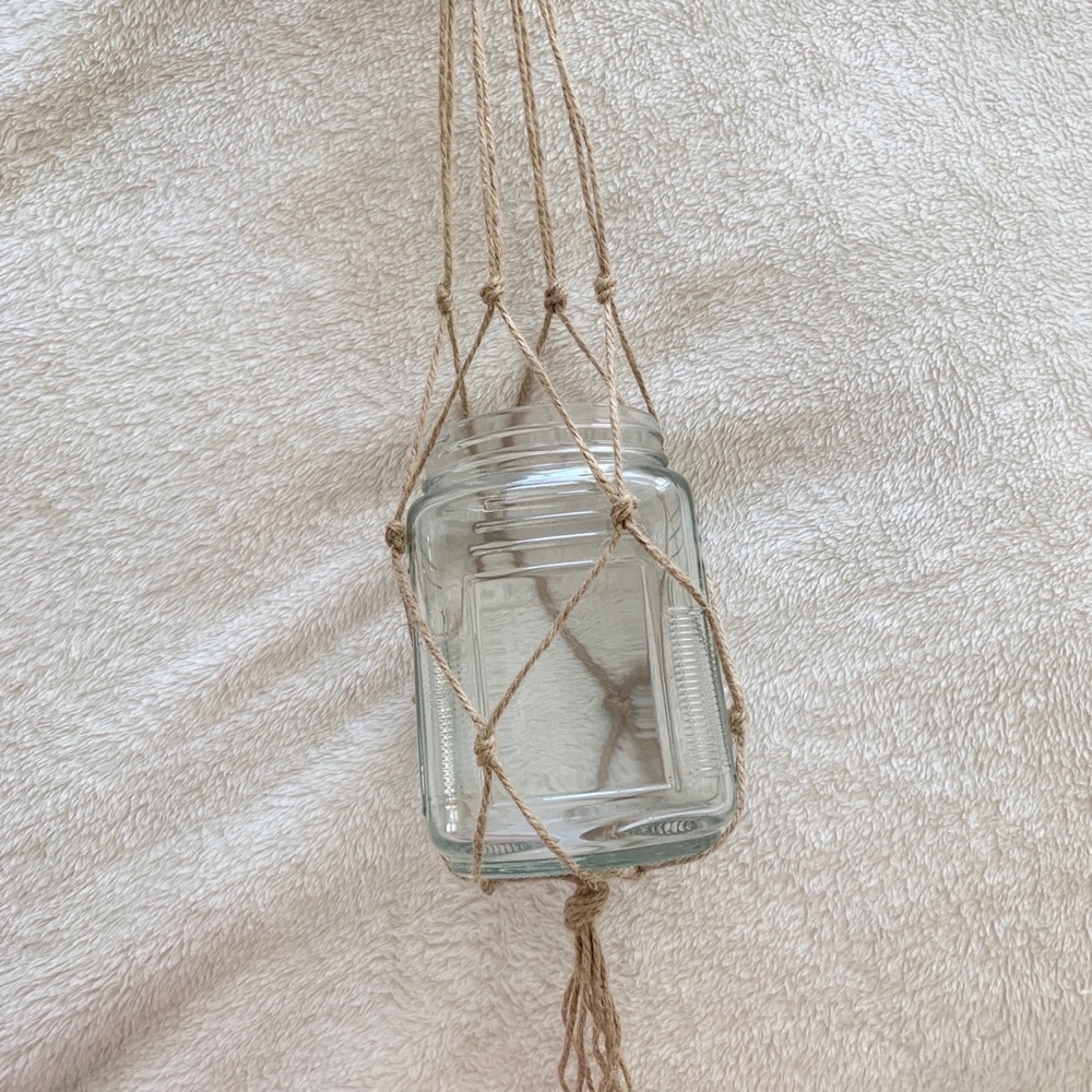 🌿 Mason Jar Plant Hanger - Jute 🌿